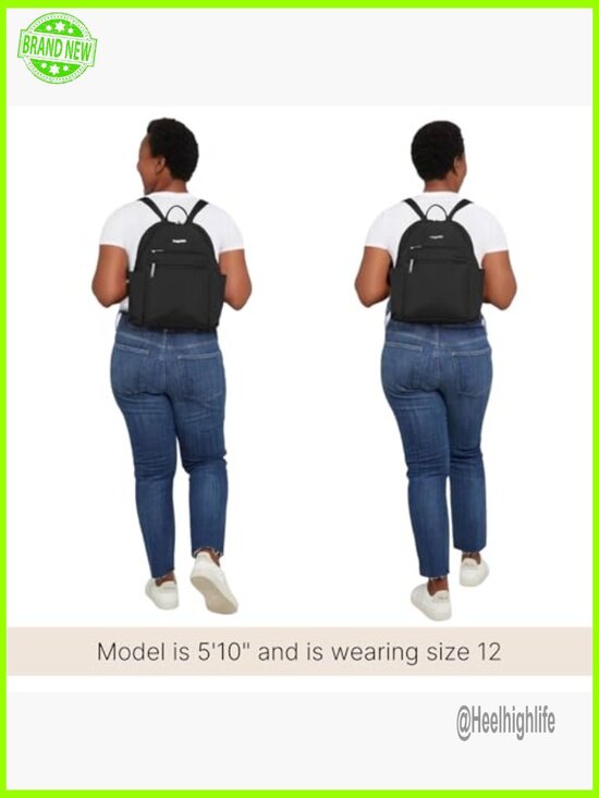 Anti-Theft Travel Backpack 10x13 Slash-Resistant RFID Daypack
